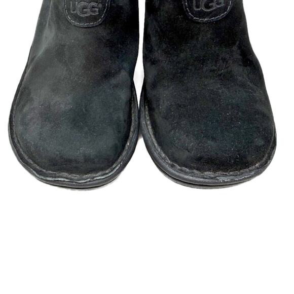 UGG Australia Gael Wedge Mule Clog Shoes size 8 Black Suede - Picture 8 of 16